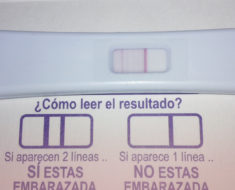 Test de embarazo linea muy clara
